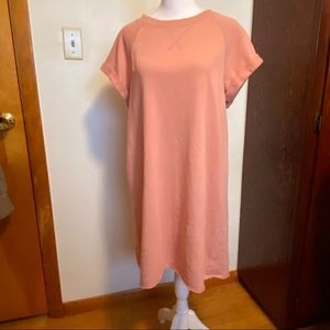 “Aerie” sweatshirt dress in salmon